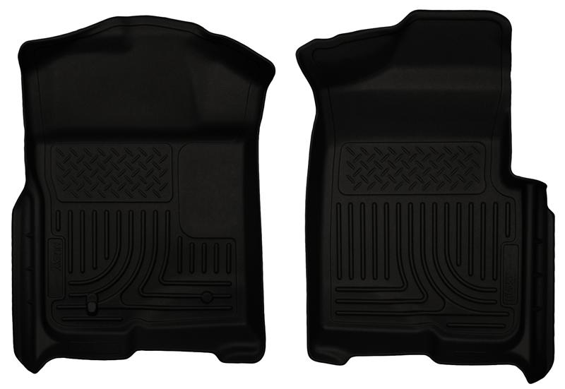 Ford F-150 Floor Liners - Front - Husky Liners - WeatherBeater - Black - `09-`12